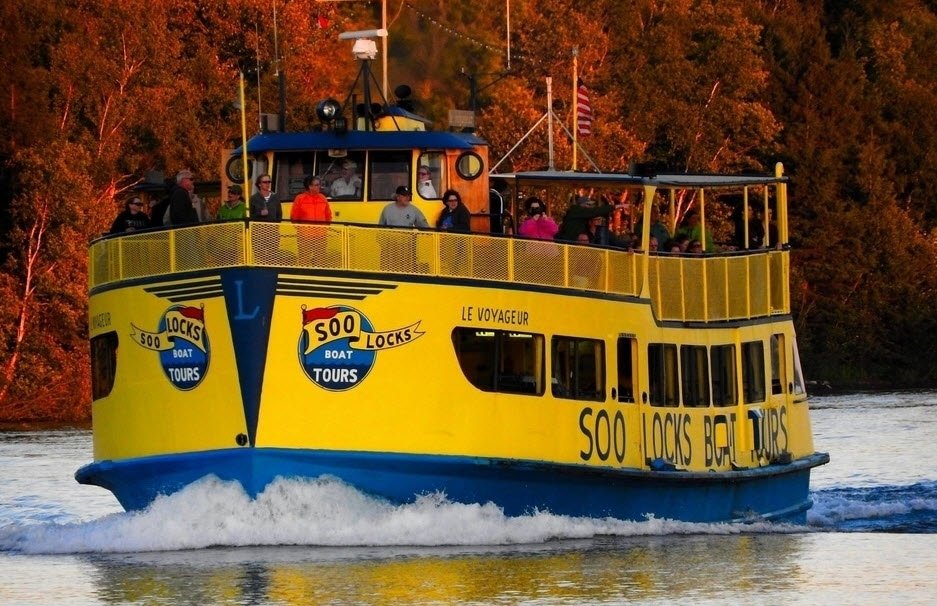 Famous Soo Locks Boat Tours, Michigan, USA